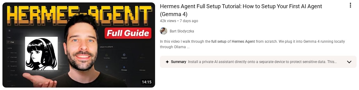 Hermes Agent Full Setup Tutorial: How to Setup Your First AI Agent (Gemma 4)
